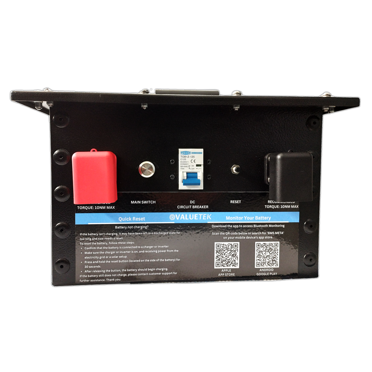 KIT: 51.2V 100Ah 5.12kWh LiFePO4 Bluetooth Golf Cart Battery & 48V 20A Charger