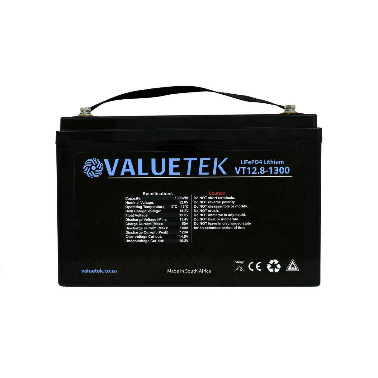 12.8V 108Ah 1.3KWh Lithium (LiFePO4) Battery
