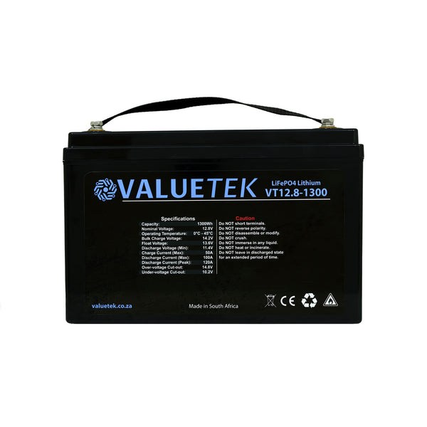 12.8V 108Ah 1.3KWh Lithium (LiFePO4) Battery