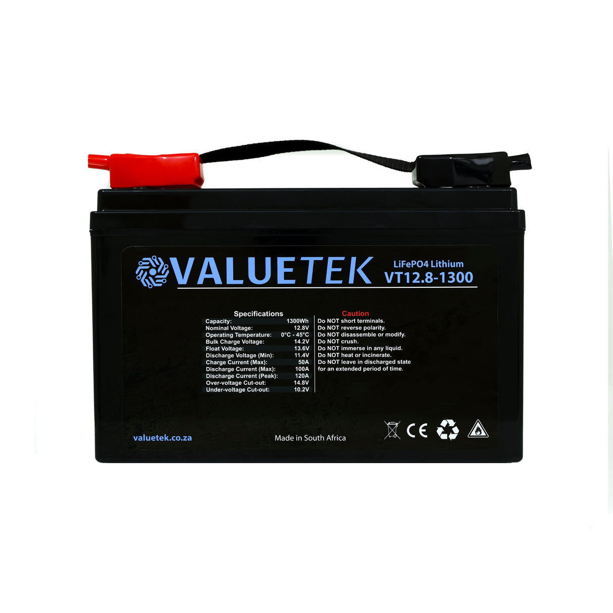 12.8V 108Ah 1.3KWh Lithium (LiFePO4) Battery