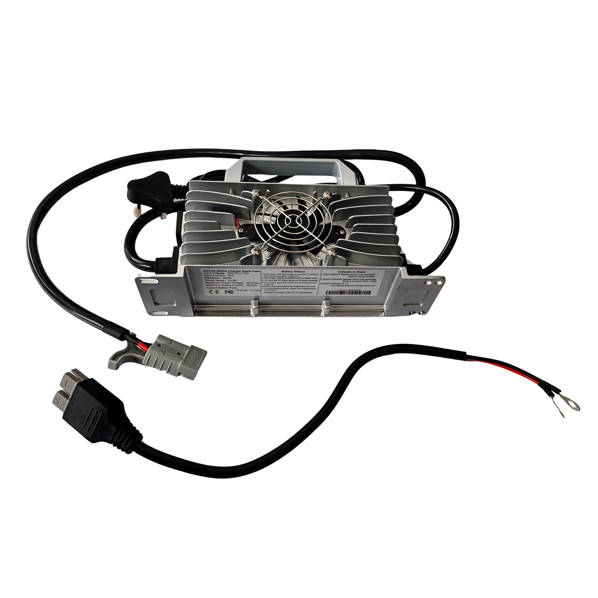 KIT: 51.2V 100Ah 5.12kWh LiFePO4 Bluetooth Golf Cart Battery & 48V 20A Charger