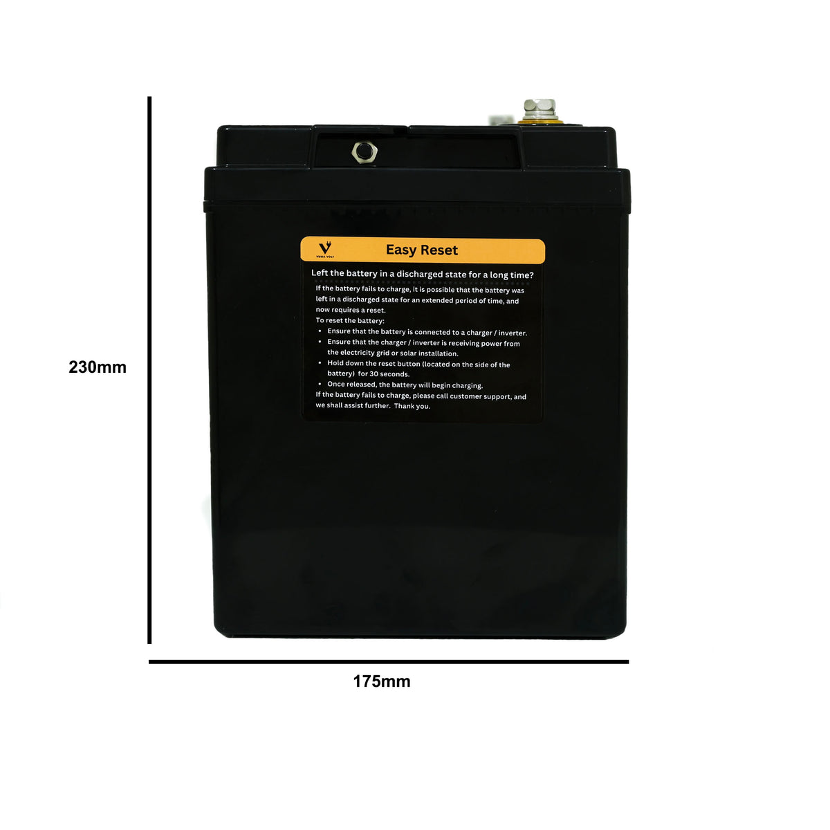 Vuma Volt - 25.6V 60AH 1.5KWh Lithium (LiFePO4) Battery