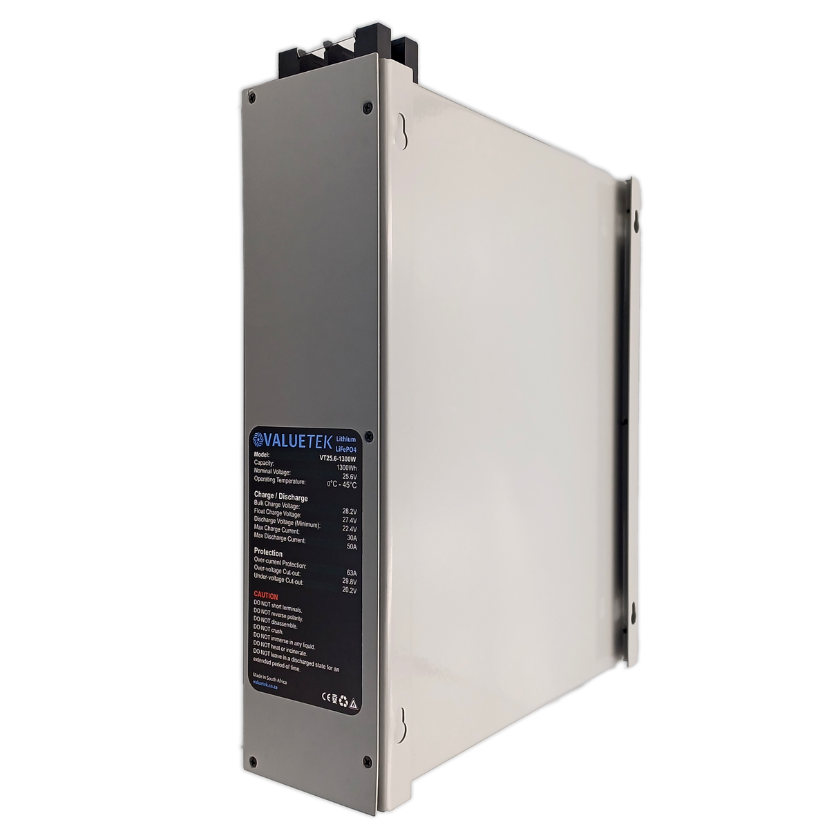 25.6V 54Ah 1.3KWh Lithium (LiFePO4) Battery