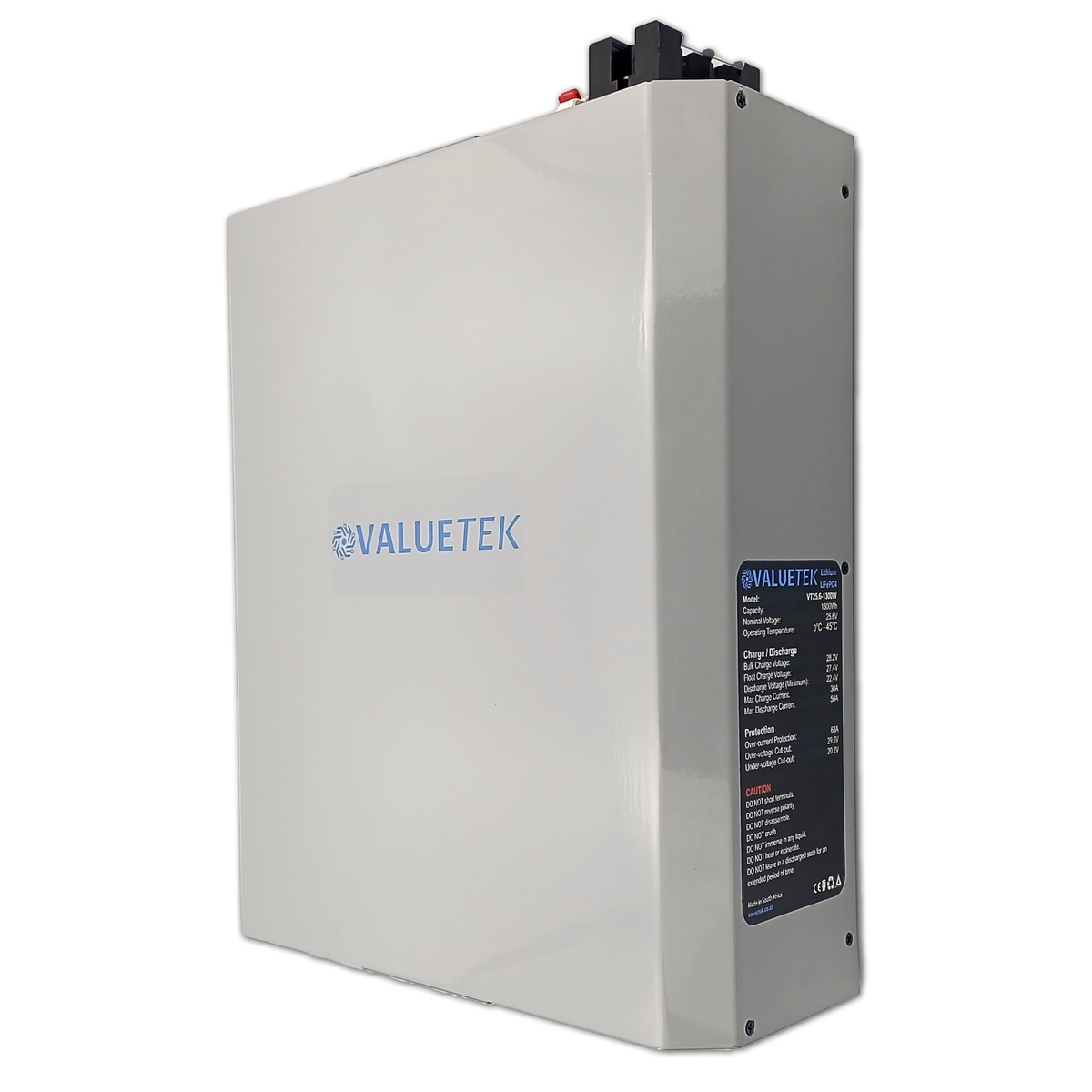 25.6V 54Ah 1.3KWh Lithium (LiFePO4) Battery