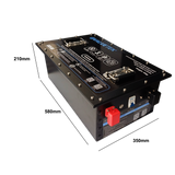 KIT: 51.2V 100Ah 5.12kWh LiFePO4 Bluetooth Golf Cart Battery & 48V 20A Charger