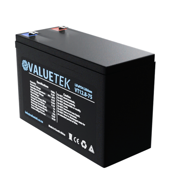 12.8V 6Ah 75Wh Lithium (LiFePO4) Battery. For Alarms & Gates