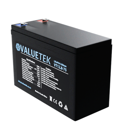 12.8V 6Ah 75Wh Lithium (LiFePO4) Battery. For Alarms & Gates