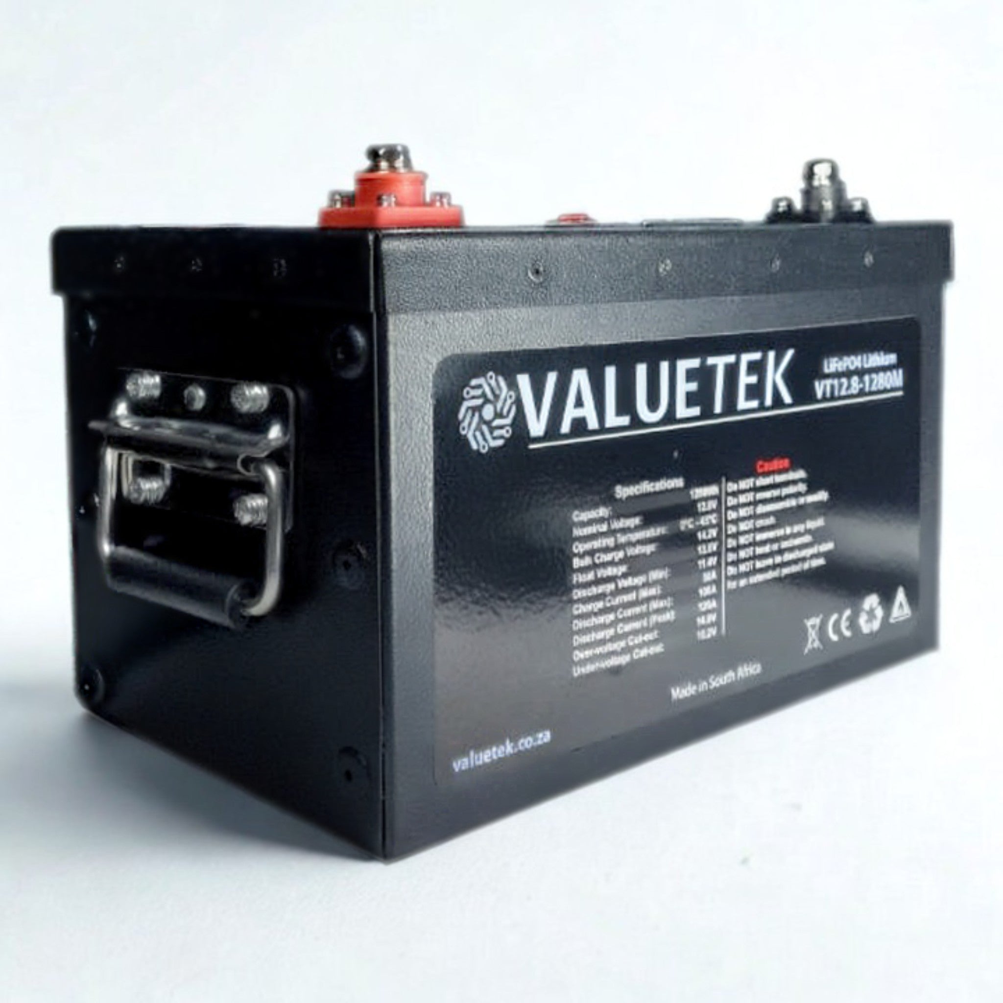 12.8V 100Ah LiFePO4 Battery with Bluetooth Smart BMS – Valuetek