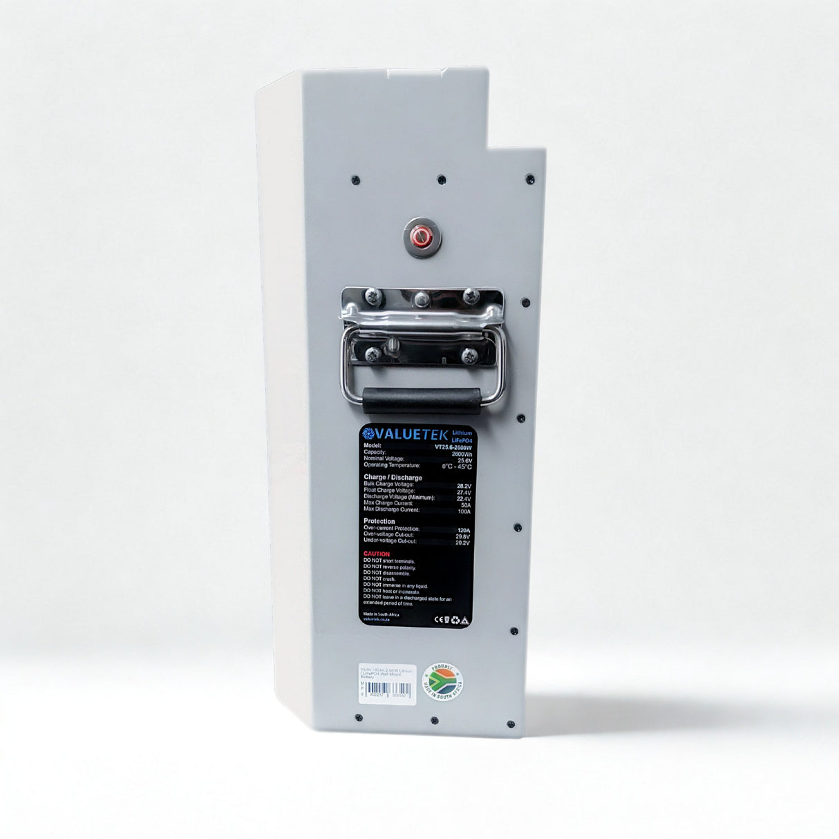 25.6V 100Ah 2.6KW Lithium Bluetooth Enabled Wall Mount Battery